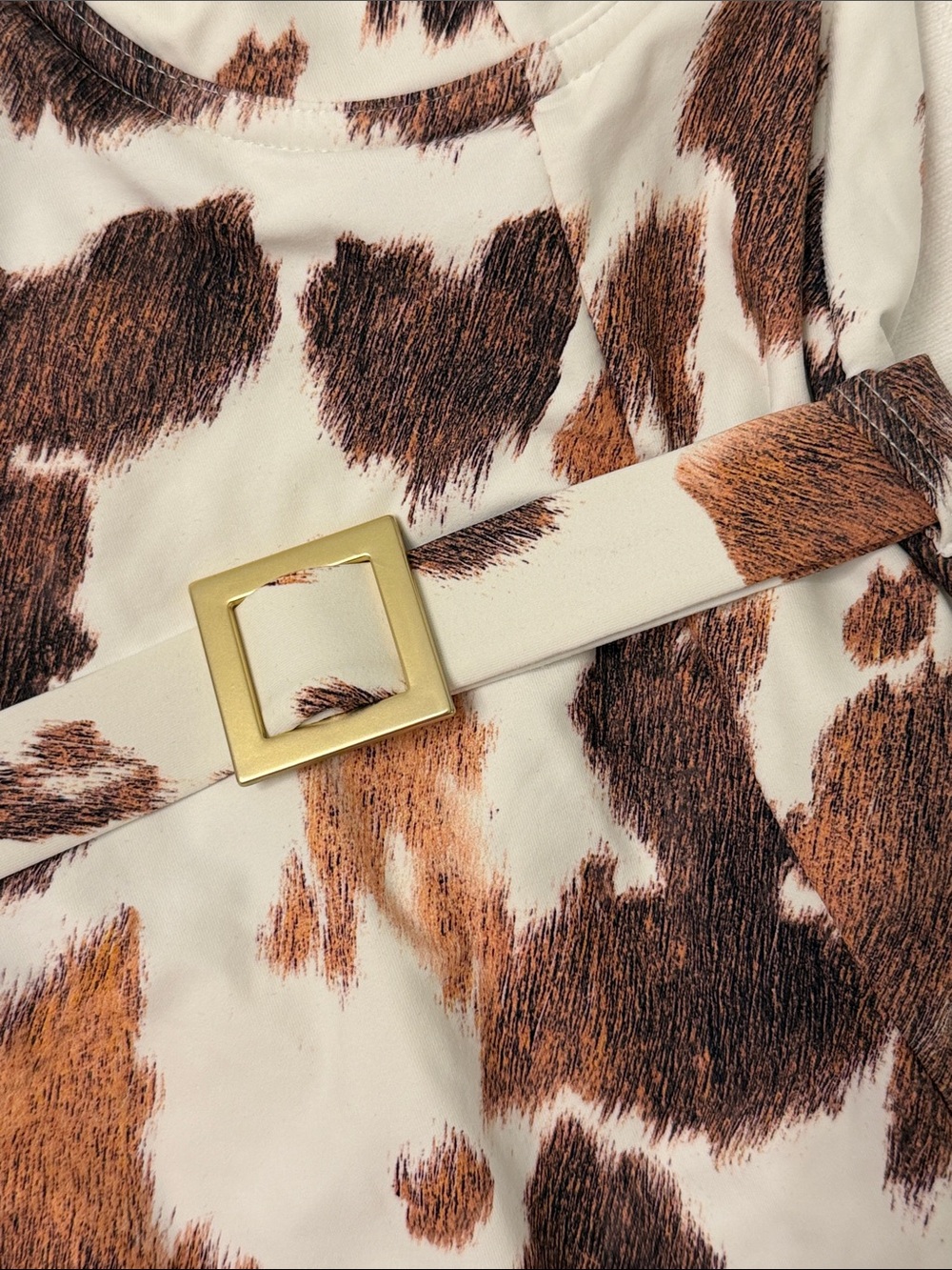 NWOT WeWoreWhat Cow Print One-Piece Swimsuit - Picture 3 of 5